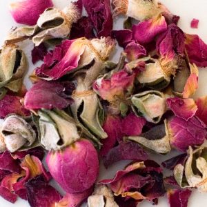 Dried Whole Rose Buds, Petals