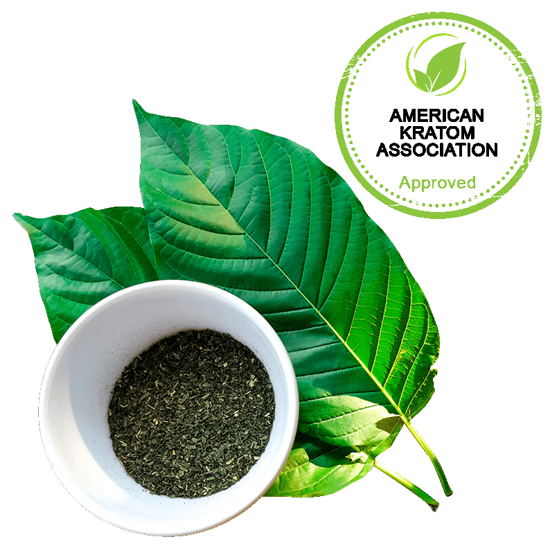 Crushed Leaf Kratom in a bowl