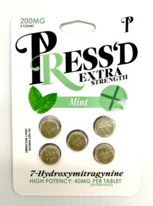 LegalHerbalShop Press'd 7OH hydroxymitragynine kratom extract tablets mint 5ct