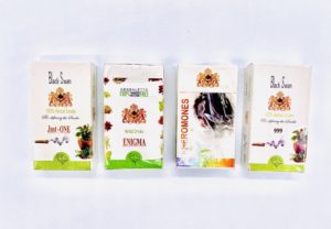 four packs of black swan bidi smokes