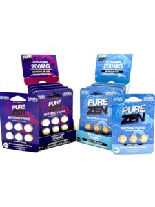Display of 3ct and 6ct Pure Zen MIT extract tablets