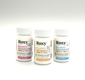 three bottles of roxy xero balance cats claw extract tablets