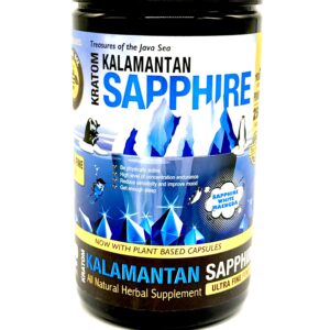 bumble-bee-kratom-leaf-powder-kalamantan-white-vein | LegalHerbalShop 250g jar of Bumble Bee brand White Vein Kalimantan kratom powder
