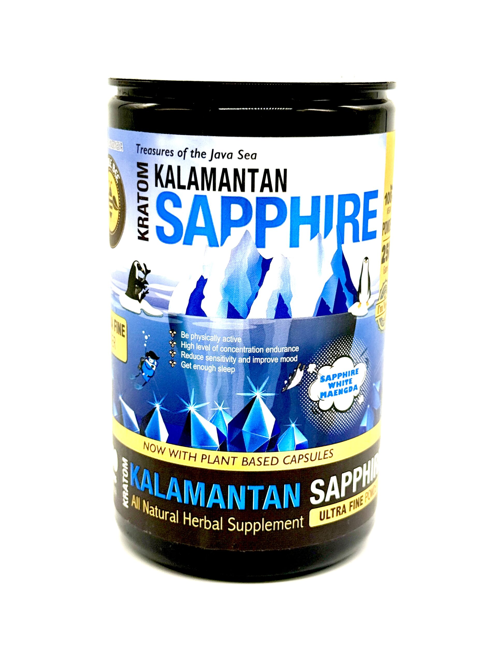 bumble-bee-kratom-leaf-powder-kalamantan-white-vein | LegalHerbalShop 250g jar of Bumble Bee brand White Vein Kalimantan kratom powder